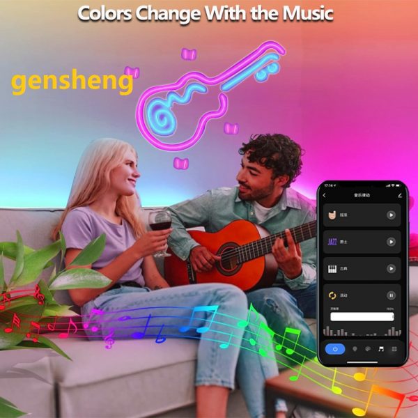 neon suit rgb graffiti wifi bluetooth colorful silicone light strip
